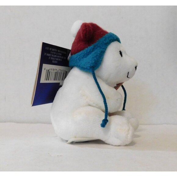 Hallmark Northpole Christmas Tree Ornament Plush Bear Candy Cane - Picture 5 of 8